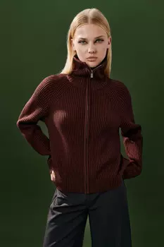 Кардиган вязаный на молнии