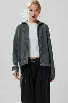 Кардиган вязаный на молнии