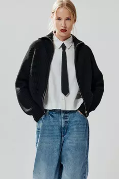 Кардиган вязаный на молнии