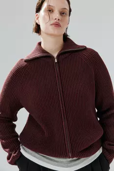 Кардиган вязаный на молнии