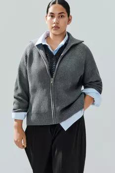 Кардиган вязаный на молнии