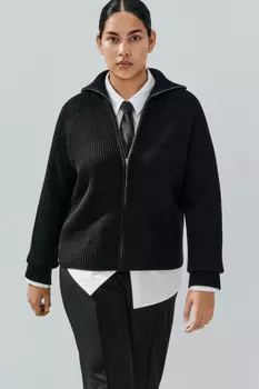 Кардиган вязаный на молнии