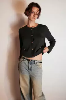 Кардиган жаккардовый на пуговицах