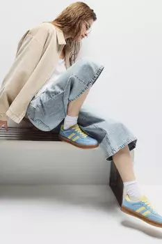 Кеды на платформе с полосками