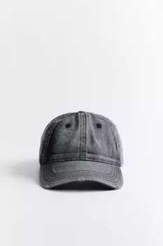 Кепка джинсовая с вареным эффектом