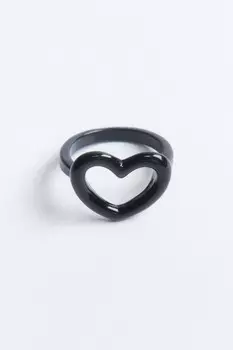 Кольцо гладкое с сердечком