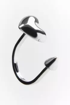 Кольцо несмыкающееся с сердечком