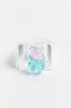 Кольцо прозрачное с мармеладным мишкой