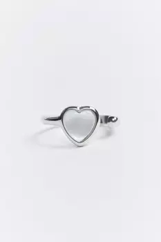Кольцо несмыкающееся с сердечком