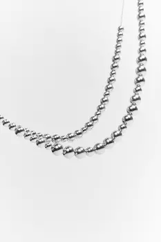 Колье двуслойное с бусинами