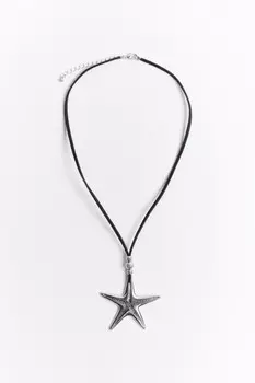 Колье-шнурок с подвеской в виде морской звезды