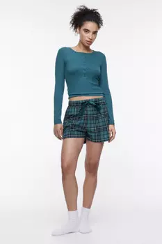 Комплект пижамный с шортами и лонгсливом