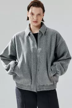 Куртка-бомбер из драповой ткани