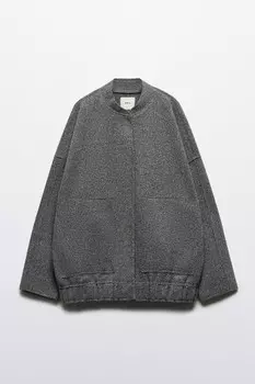 Куртка-бомбер из драповой ткани