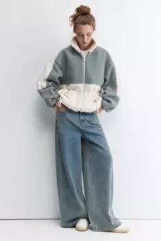 Куртка-бомбер из искусственного меха