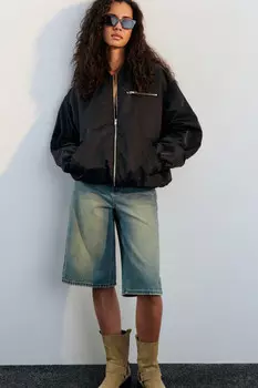 Куртка-бомбер из плащевой ткани