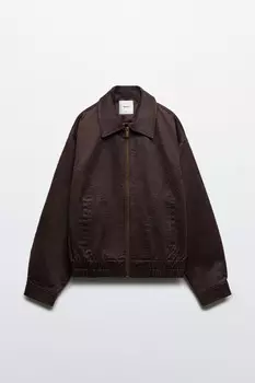 Куртка-бомбер из вощеной ткани