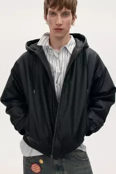 Куртка-бомбер с капюшоном