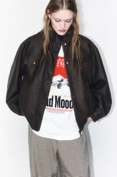 Куртка-бомбер с вареным эффектом