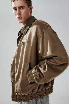 Куртка-бомбер с вареным эффектом