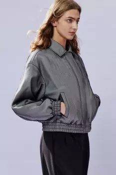 Куртка-бомбер с верхом из сетки