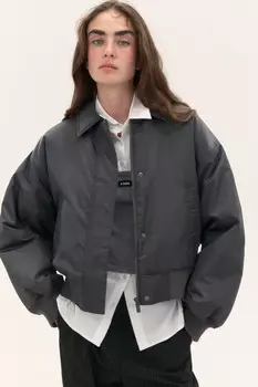 Куртка-бомбер укороченная на утеплителе