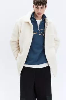 Куртка-чебурашка oversize флисовая с карманом