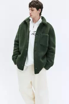 Куртка-чебурашка oversize флисовая с карманом