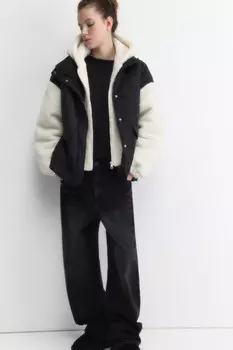 Куртка двуслойная плюшевая со стеганым верхом