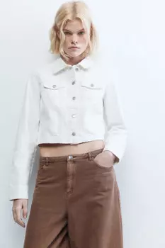 Куртка джинсовая прямая с нагрудными карманами