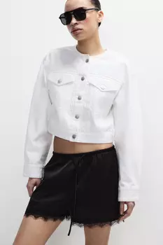 Куртка джинсовая с круглым вырезом