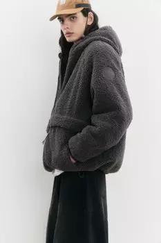 Куртка флисовая утепленная с капюшоном