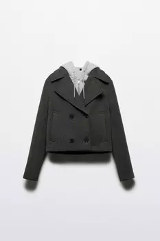 Куртка из неопрена с трикотажным капюшоном