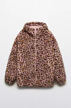 Куртка из искусственного меха с капюшоном