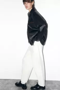 Куртка утепленная из искусственной кожи