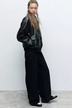 Куртка из искусственной кожи со съемной опушкой