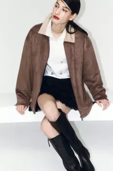 Куртка из искусственной замши на утеплителе