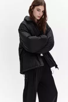 Куртка из нейлона с отложным воротником