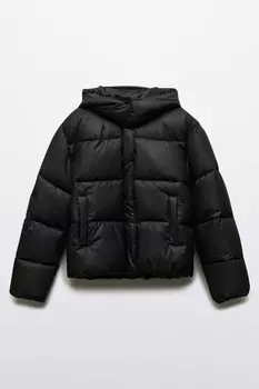 Куртка короткая стеганая с капюшоном