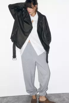 Куртка-косуха oversize с вареным эффектом