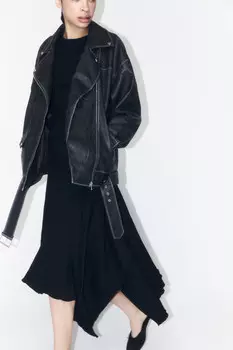 Куртка-косуха oversize с вареным эффектом