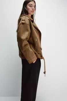 Куртка-косуха с замшевой фактурой