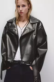 Куртка-косуха свободная с ремнем