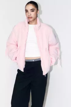 Куртка на утеплителе с драпировками и бантиками