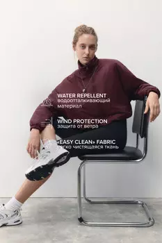 Куртка-олимпийка oversize спортивная с утеплением