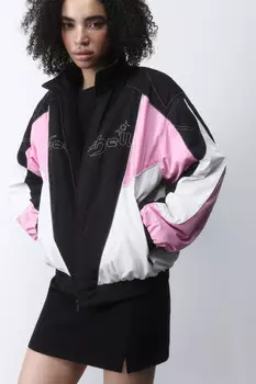 Куртка-олимпийка утепленная с принтом