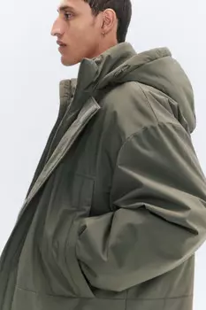 Куртка-парка длинная утепленная с капюшоном