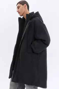 Куртка-парка длинная утепленная с капюшоном