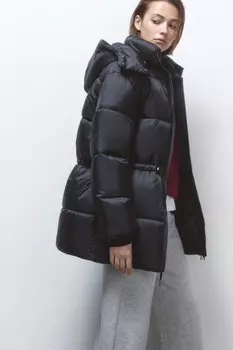 Куртка-парка стеганая утепленная с капюшоном