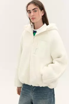 Куртка плюшевая с капюшоном